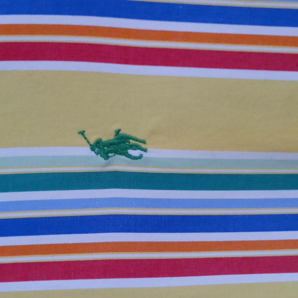 🌞VTG Ralph Lauren🌞 - Yellow/Multi Stripe L/S Button Down - Picture 5 of 11